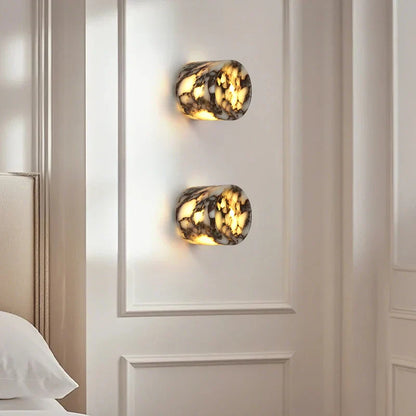 DecorBites™ LED Wall Lamp Modern Wabi Sabi Stone Mirror Light for Home Decor