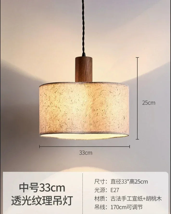 Decorbites™ Sahne Wabi-sabi Kronleuchter Lampe Retro Japanischer Stil Schlafzimmer Dekor Beleuchtung