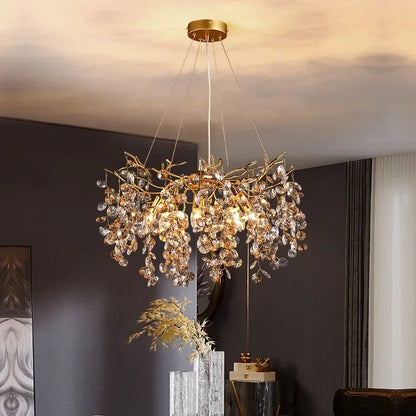 Decorbites™ Kristall-LED-Kronleuchter 60/80/100 cm Goldenes Luxus-Licht für Ess- und Wohnzimmer