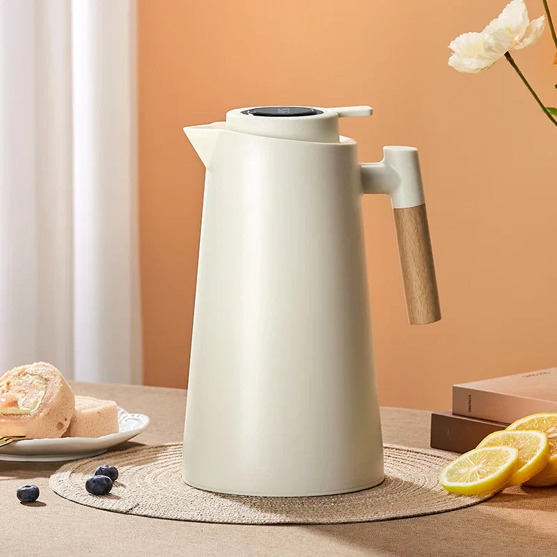 Decorbites™ Isolierkessel: Großkapazitäts-Thermobecher mit Ein-Knopf-Temperaturanzeige.