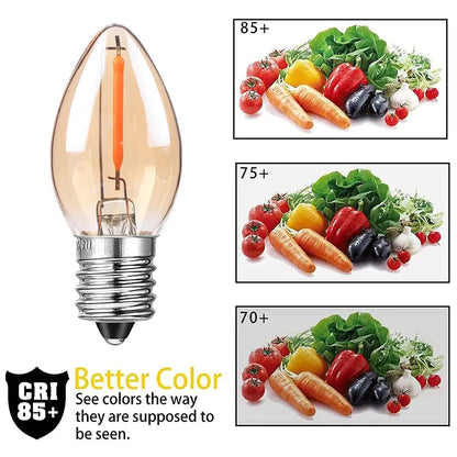 Decorbites™ Gold-Tönung Glas LED-Filament Kerzenleuchter Birne dimmbar 2200K 0,5W 110V 220V