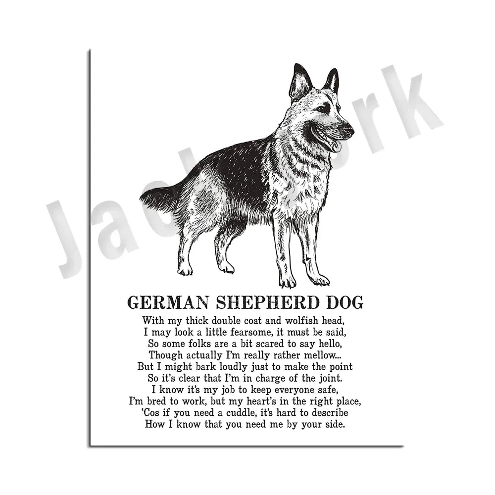 Decorbites™ Hunderassen-Poster: Chinesischer Nackthund, Chesapeake Bay Retriever, Brüsseler Griffon, + Mehr