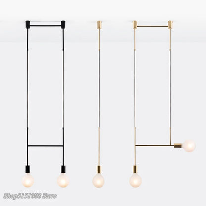 DecorBites™ Geometric Iron Pendant Lights for Dining Bedroom Cafe Indoor Decor