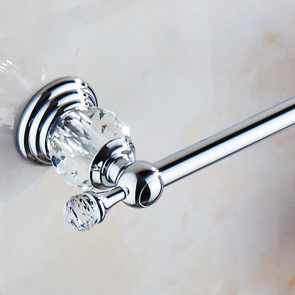 DecorBites™ Crystal Chrome Towel Bar - Stainless Steel Bathroom Accessories