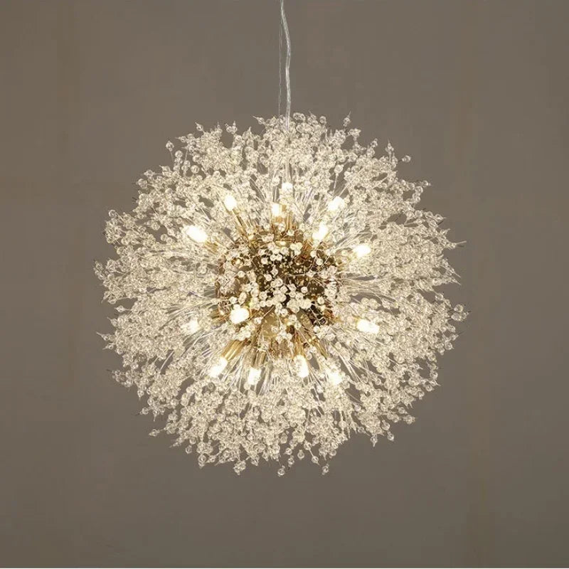 Decorbites™ Löwenzahn Gold/Chrom Kronleuchter mit Kristallen, G9 Anhängerleuchten für elegante Beleuchtung