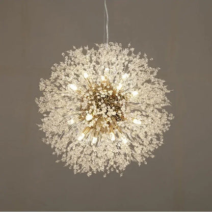 Decorbites™ Löwenzahn Gold/Chrom Kronleuchter mit Kristallen, G9 Anhängerleuchten für elegante Beleuchtung