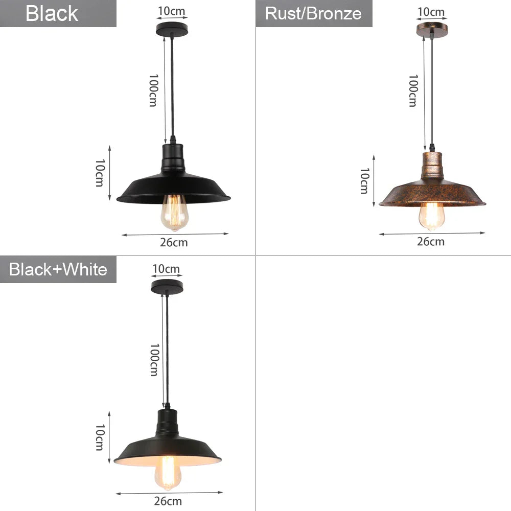 Decorbites™ Industrielle Loft-Hängeleuchte Pendellampe LED Edison Vintage Hängelampe