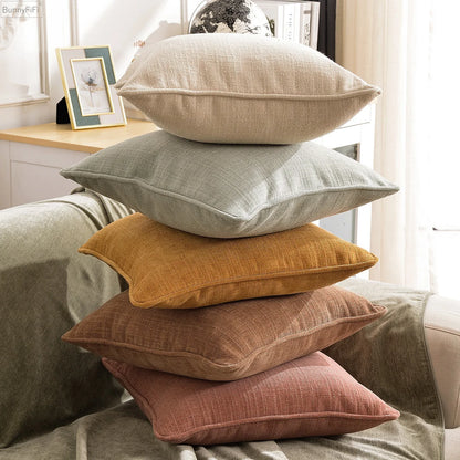 DecorBites™ Cotton Linen Pillow Cover Set for Home Decor