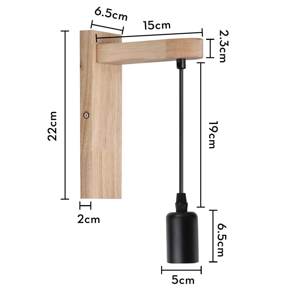 Decorbites™ Loft Amerikanisches Eisenholz Wandarmleuchte Vintage Käfigschutz Lampenschirm Armatur