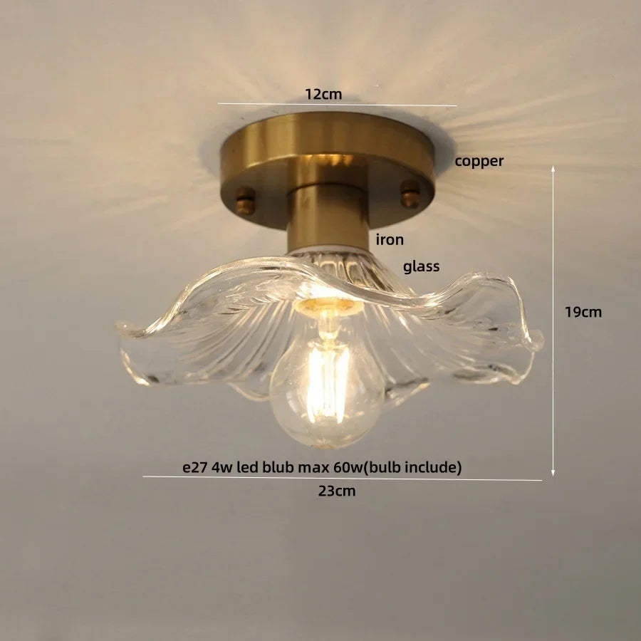 DecorBites™ Glass Flower LED Ceiling Lights - Modern Nordic Canopy Lamparas Techo