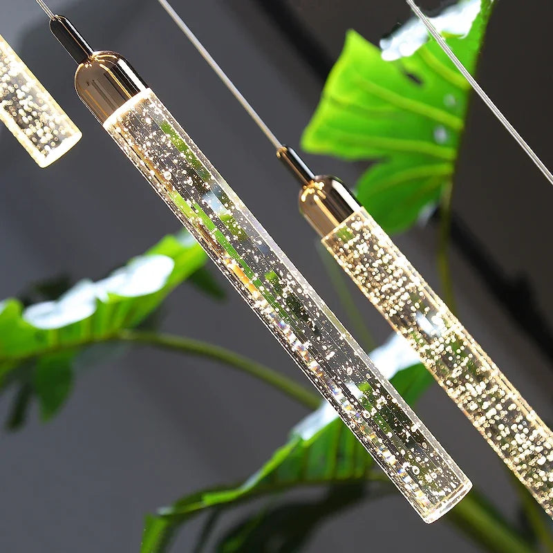 Decorbites™ Kristall-LED-Kronleuchter | Moderne Pendelleuchte für Treppenhaus & Wohnzimmer