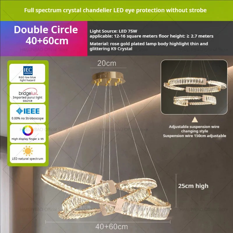 Decorbites™ Leichtes Luxus-Kristall-Lüster für elegante Wohn- und Essensatmosphäre