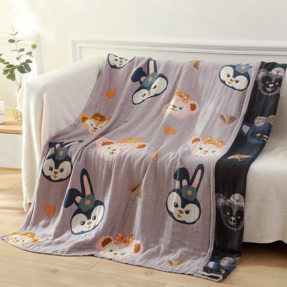 DecorBites™ Kids' 5-Layer Gauze Cotton Bath Towel - 120*150 CM