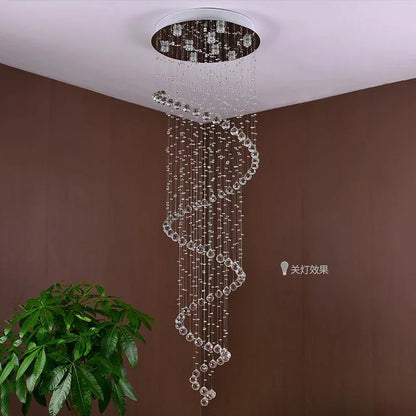 Decorbites™ Große Spiralkristall-Leuchter-Beleuchtungskörper für Treppenhaus
