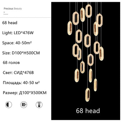 Decorbites™ Gold-Lustre Ovales Acryl-Lüster für Ess- und Wohnräume