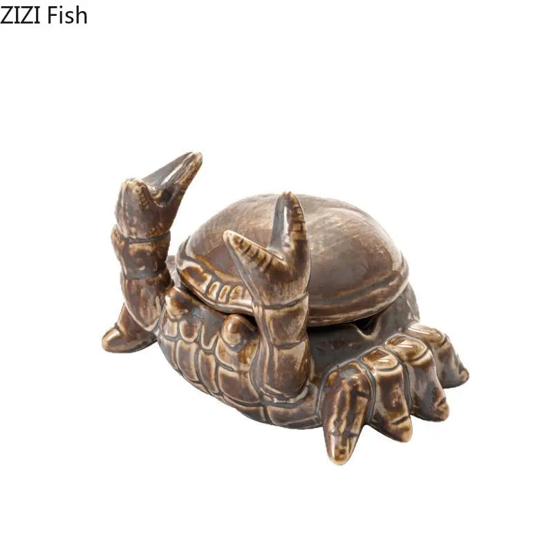 Decorbites™ Krabbe Keramik Aschenbecher Telefonhalter Schreibtischdekoration Raucher-Geschenk