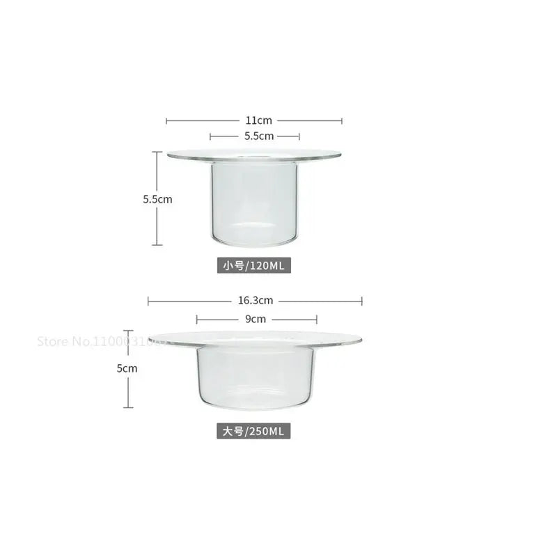 Decorbites™ Süßer Strohhut-Glas-Schüssel für Desserts und Früchte