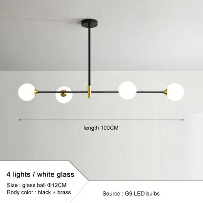 DecorBites™ Glass Ball Pendant Chandelier for Modern Home Decor and Lighting