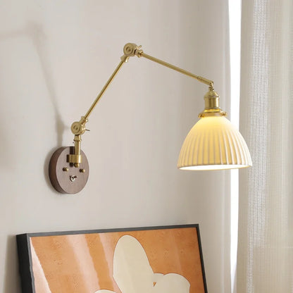 DecorBites™ LED Wall Lamps Pull Chain Switch Modern Stair Light Fixtures, Ceramic Copper