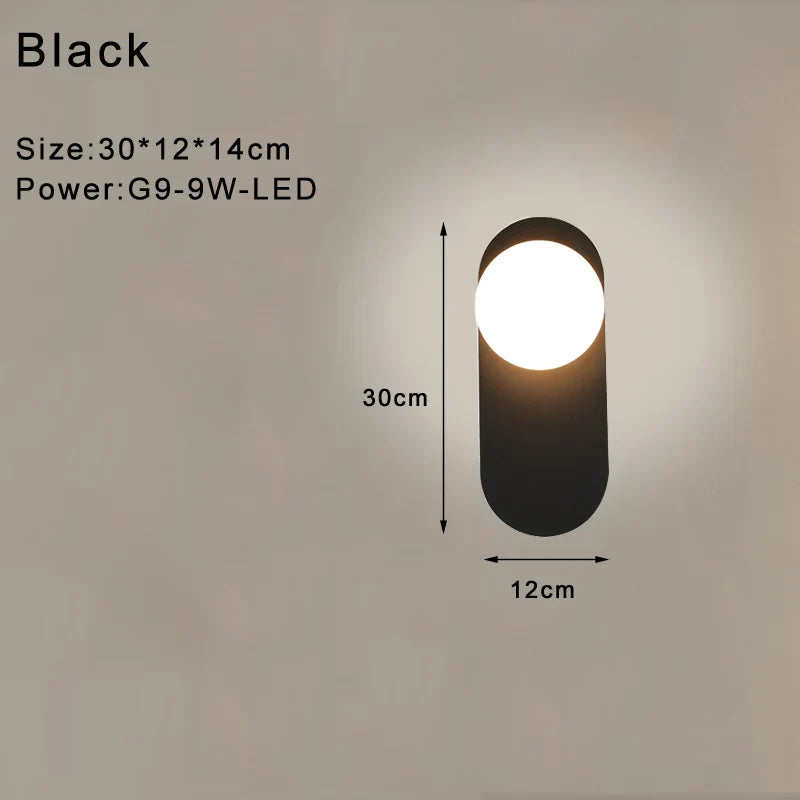 Decorbites™ Frostglas-Kugel-LED-Wandleuchte für Schlafzimmer und Flur