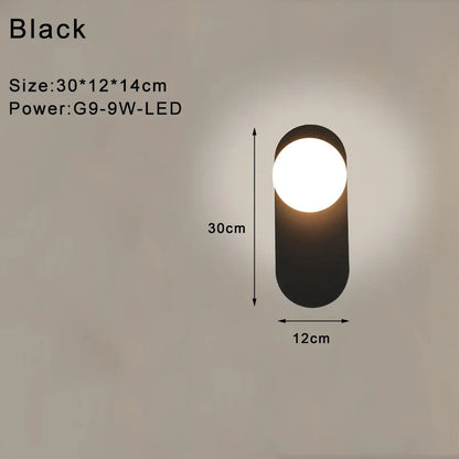 Decorbites™ Frostglas-Kugel-LED-Wandleuchte für Schlafzimmer und Flur