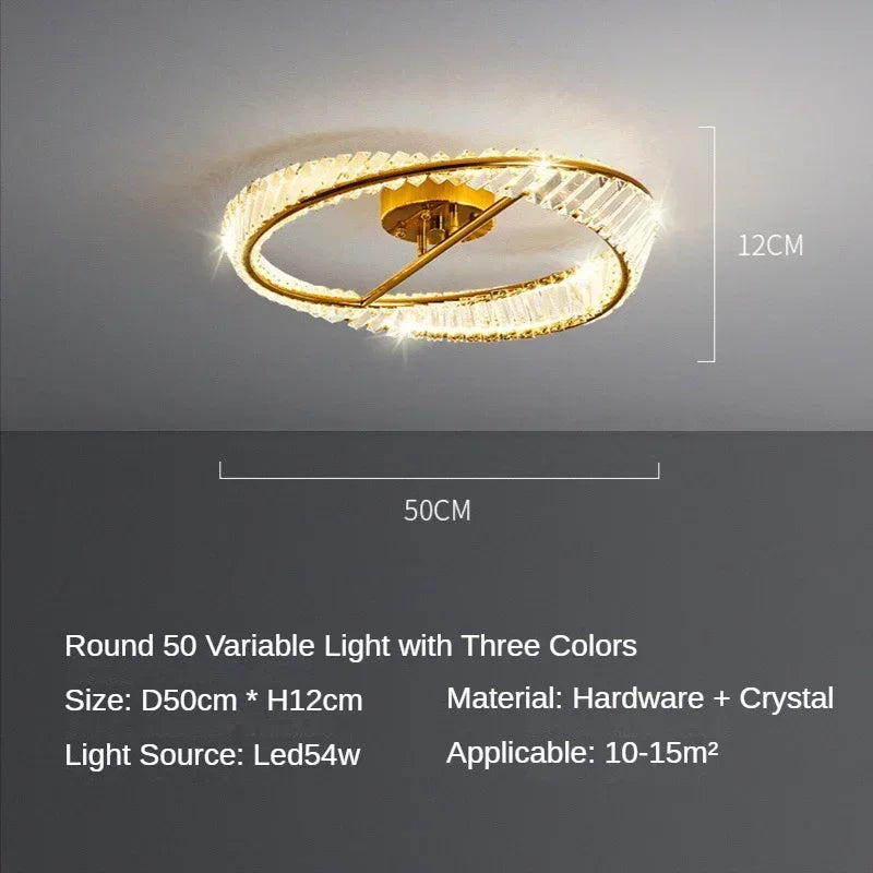 Decorbites™ Kristallring-Deckenleuchte – Moderner Luxus-LED-Kronleuchter für Schlafzimmer und Wohnzimmer