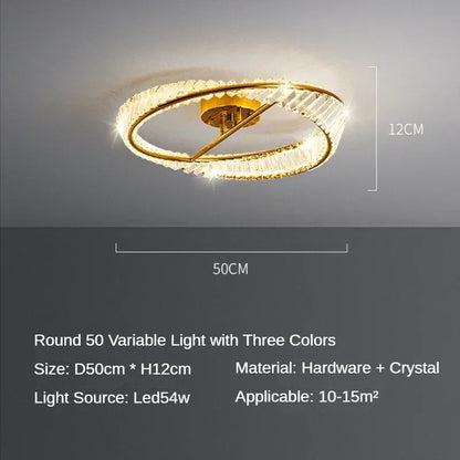 Decorbites™ Kristallring-Deckenleuchte – Moderner Luxus-LED-Kronleuchter für Schlafzimmer und Wohnzimmer