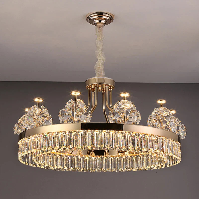 Decorbites™ Kristall-Leuchter: Postmoderne Lichtluxus-Doppelstock-Hängeleuchte für das Wohnzimmer im Haus