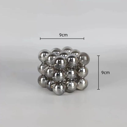 DecorBites™ Geometric Crystal Glass Ball Stack Blocks Home Decoration