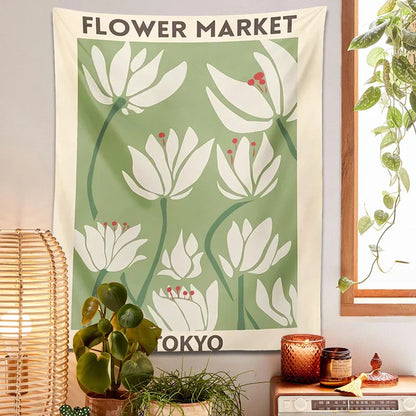 DecorBites™ Dreamy Flower Tapestry Wall Hanging for Bedroom Dorm Decor