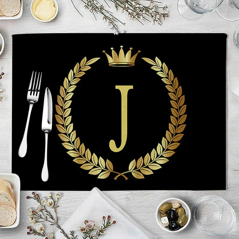 Decorbites™ Küchentischsets aus 4 Matten, 42*32 cm, Baumwoll-Leinen-Untersetzer für Esszimmer und Heimdekoration