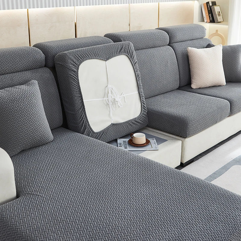 Decorbites™ Jacquard-Samt-Sofabezug - Polarfleece-Dehnbare Schoner