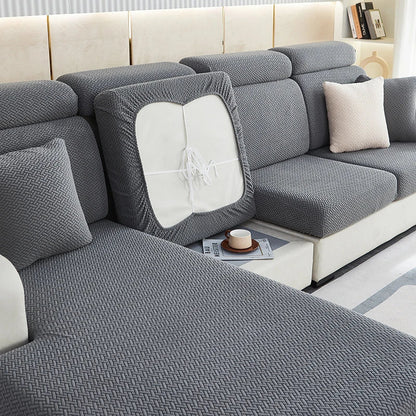 Decorbites™ Jacquard-Samt-Sofabezug - Polarfleece-Dehnbare Schoner