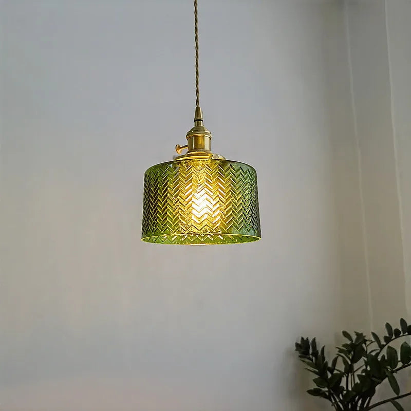 Decorbites™ Grünes Glasanhängerleuchte Kronleuchter – Nordische LED-Hängeleuchte für die Heimdekoration