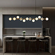 Copper Industrial Pendant Light 16-Head Brown