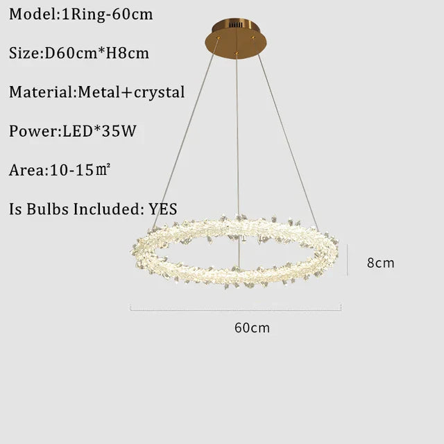 Decorbites™ K9-Kristall-Rundleuchter: Moderne LED-Hängeleuchte für Zuhause, Wohnzimmer, Schlafzimmer, Lobby