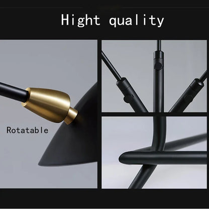 DecorBites™ Adjustable Arm Floor Lamp: Japanese Ceiling Light for Industrial Loft Decor