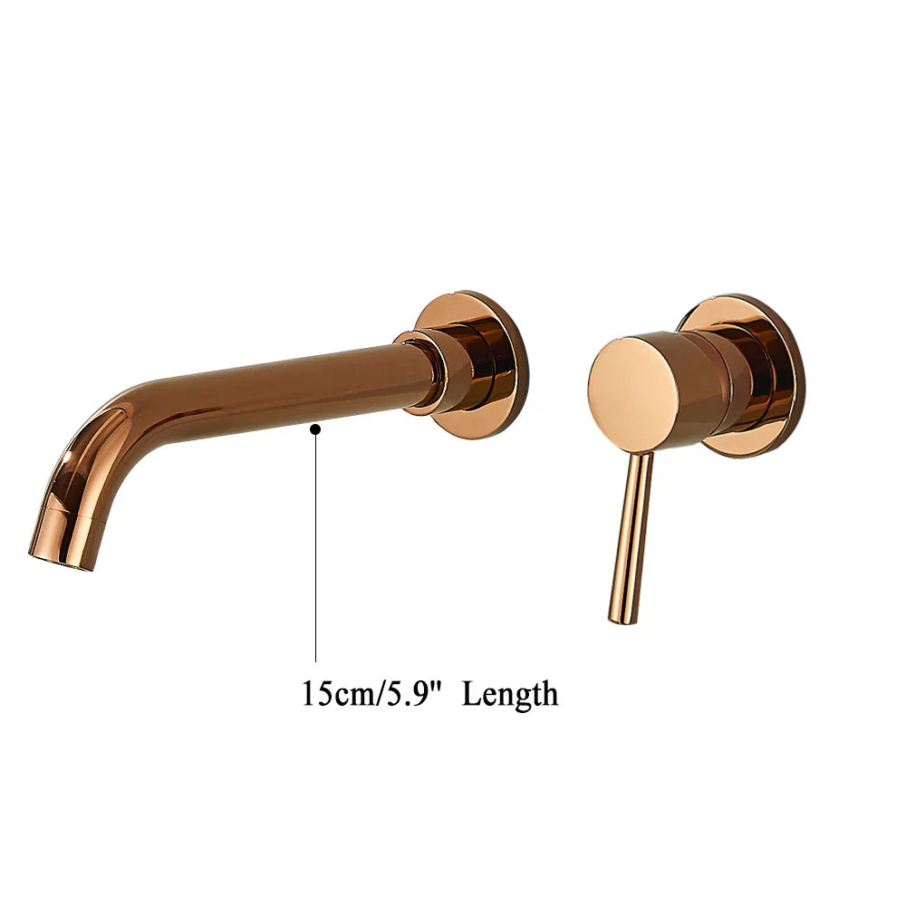 Gold Brass Wall Faucet