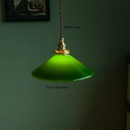 Decorbites™ Grüne Glas-LED-Pendantleuchten: Vintage Japanisch-Amerikanischer Stil Hängelampe