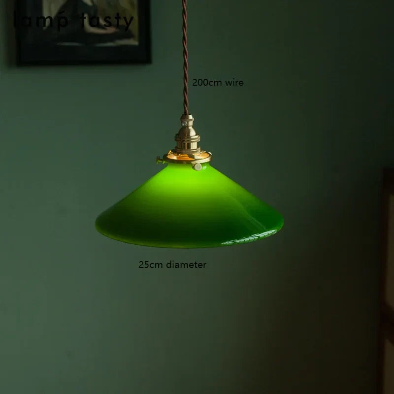 Green Vintage Pendant Light Japanese-America Style
