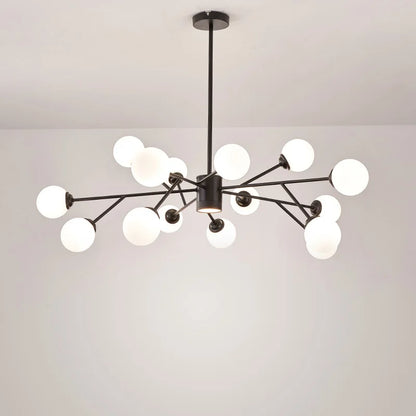 Decorbites™ Schwarze Kronleuchter: Luxuriöse Glas-Hängeleuchte für Zuhause, Schlafzimmer oder Wohnzimmer