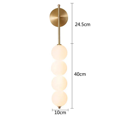 DecorBites™ Glass Ball LED Wall Sconce for Modern Living and Dining Room Decor