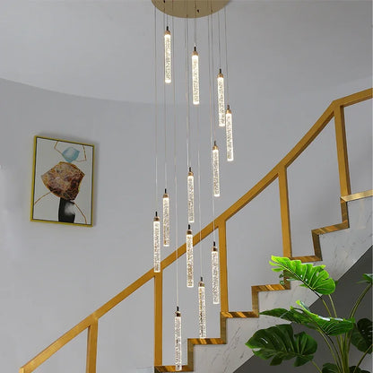 Decorbites™ Kristall-LED-Kronleuchter | Moderne Pendelleuchte für Treppenhaus & Wohnzimmer