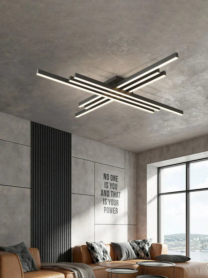 Decorbites™ Schwarze LED-Deckenleuchte Chandelier für das Hauptschlafzimmer und Wohnzimmer, energiesparende Beleuchtung