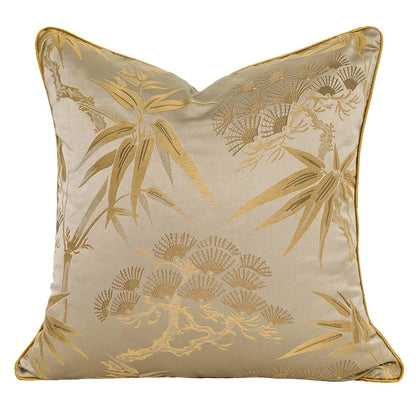Decorbites™ Gold Quatrefoil Geometrisches Jacquard-Kissenbezug – Luxuriöse Wohnraumausstattung