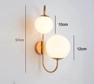 Gold Glass Wall Sconce With Touch Switch