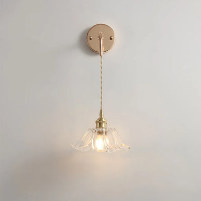 Decorbites™ verstellbare LED-Wandleuchte aus klarem Glas Kupfer Nachttischlampe