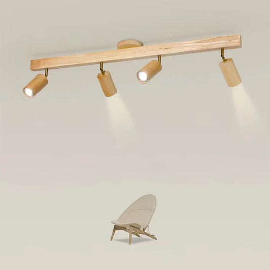 Decorbites™ LED-Deckenleuchte: Modernes Holzdesign mit Scheinwerfer für verschiedene Räume