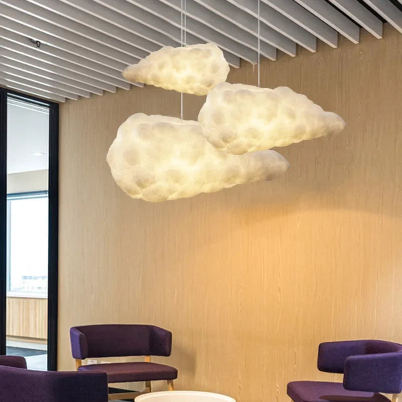 Decorbites™ Wolkenleuchter: Moderne weiße Pendelleuchte für gewerbliche und private Räume