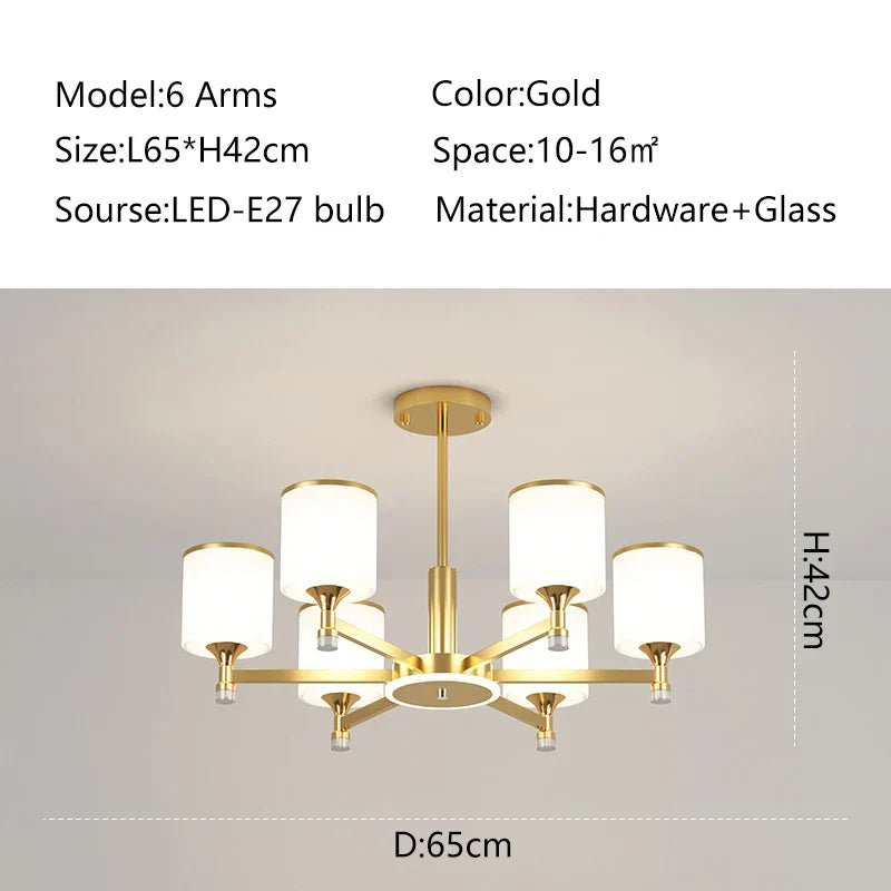 Decorbites™ Glasleuchter: Nordisch moderner LED-Hängeleuchter für Wohnzimmer und Schlafzimmer